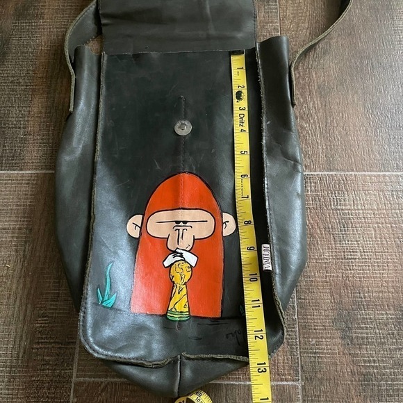 Leather Suede Wine Bag by VINTIUM Funny Wine Bag 02 Bottle Size - Picture 7 of 9